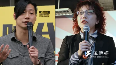 2016立委選舉,第三勢力多瞄準雙北,例如台北市大安區,屬於傳統藍營票倉,包括時代力量林昶佐(左)、社民黨范雲(右)均欲在此參選,最後林退出此區,才暫時結束強碰的尷尬窘境。(楊子磊攝)