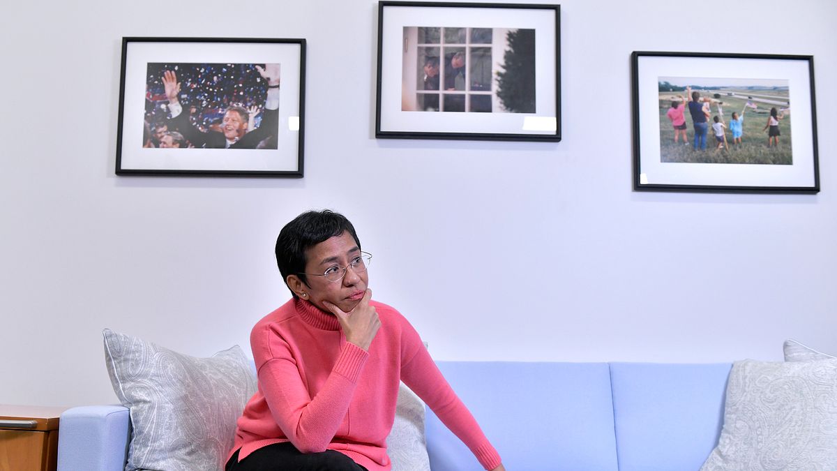 2021年諾貝爾和平獎得主、菲律賓記者蕾莎(Maria Ressa)(AP) 2021年諾貝爾和平獎得主、菲律賓記者蕾莎(Maria Ressa)(AP)