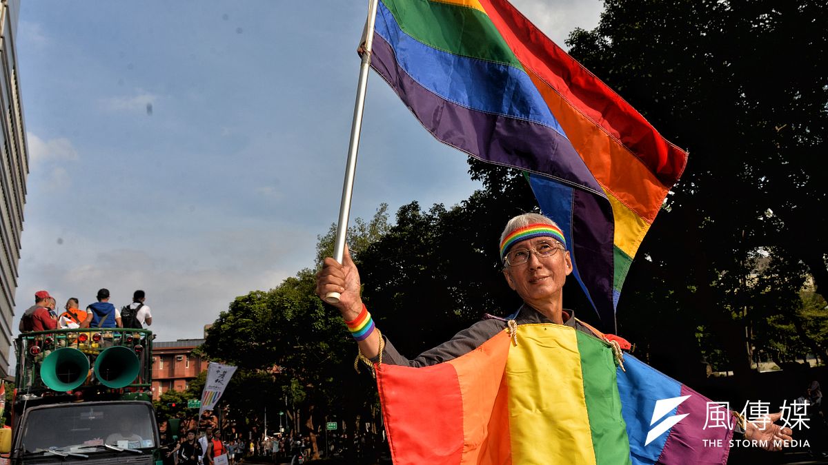 台灣同志運動先驅祁家威參與同志遊行。(資料照,甘岱民攝) 台灣同志運動先驅祁家威參與同志遊行。(資料照,甘岱民攝)