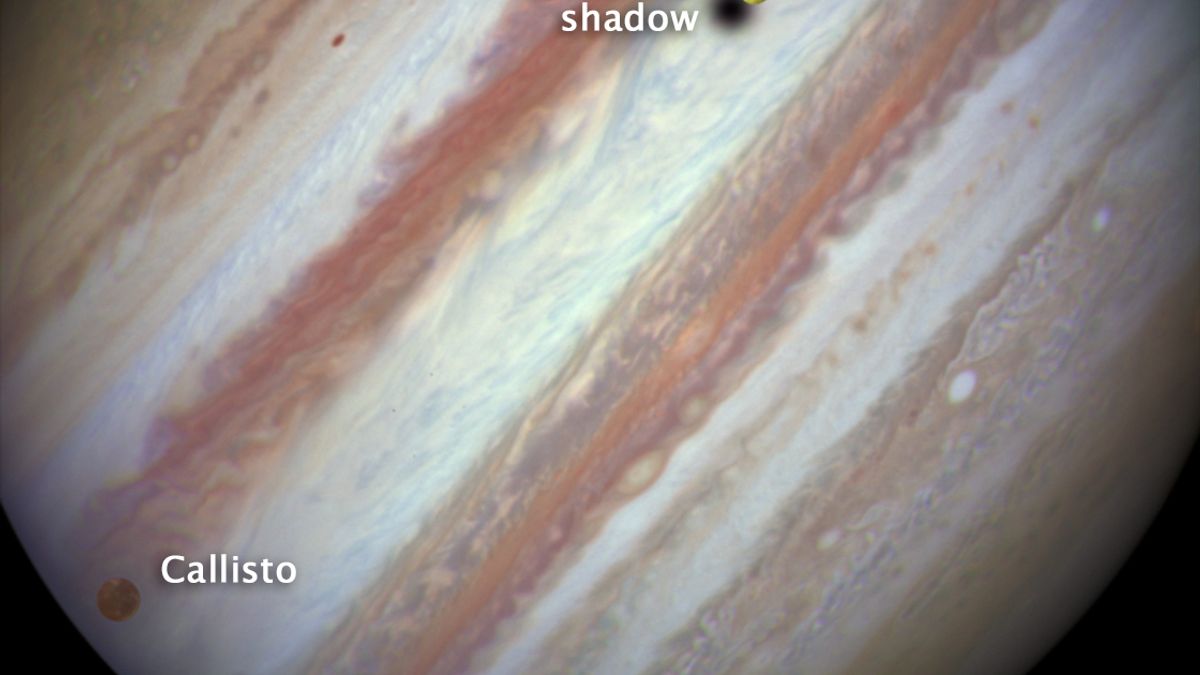 木星出現3顆衛星同時凌日的奇觀(NASA) 木星出現3顆衛星同時凌日的奇觀(NASA)