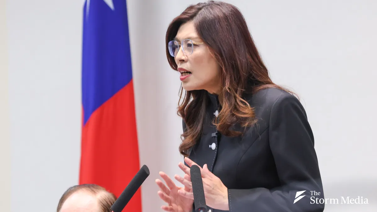 Kuomintang (KMT) Chairwoman Cheng Li-wun's stance on the arms procurement bill has left the United States deeply frustrated. (Photo by Yen Lin-yu)