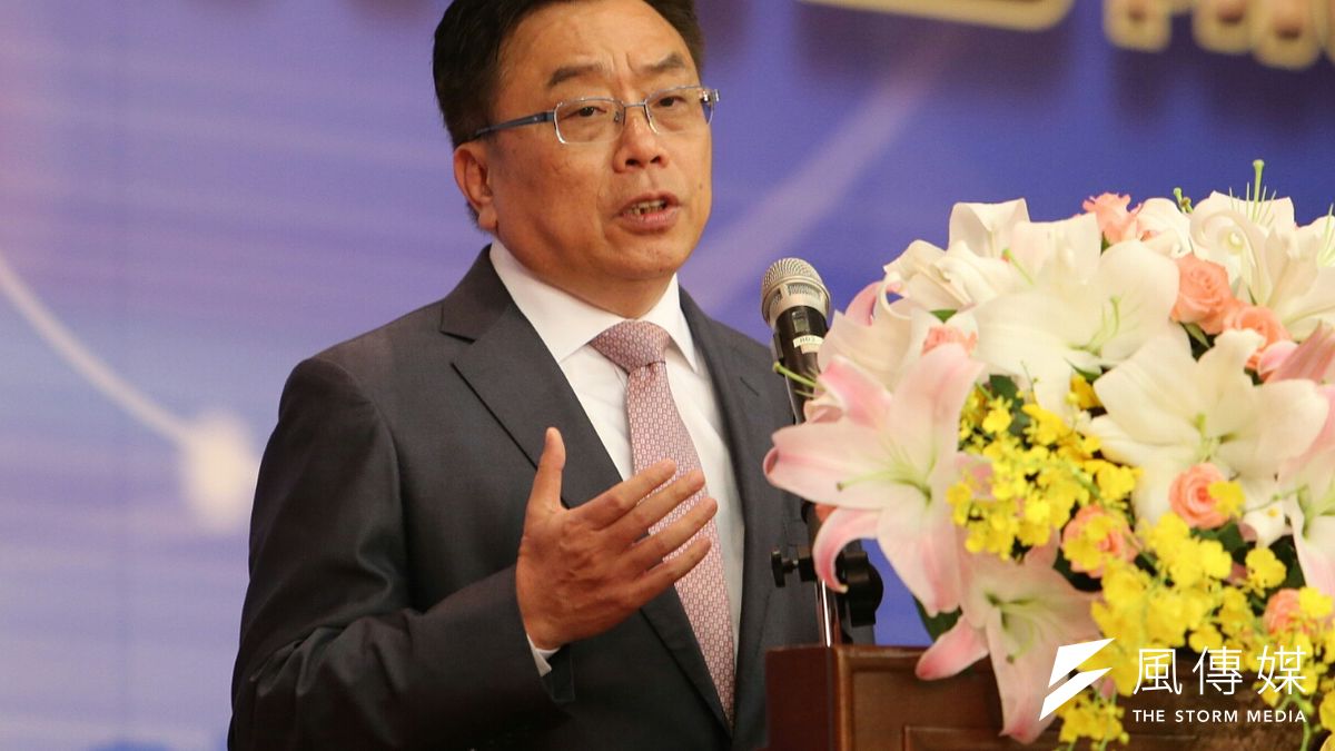 海基會主辦大陸台商端午節座談,台企聯會長郭山輝致辭。(吳逸驊攝) 海基會主辦大陸台商端午節座談,台企聯會長郭山輝致辭。(吳逸驊攝)