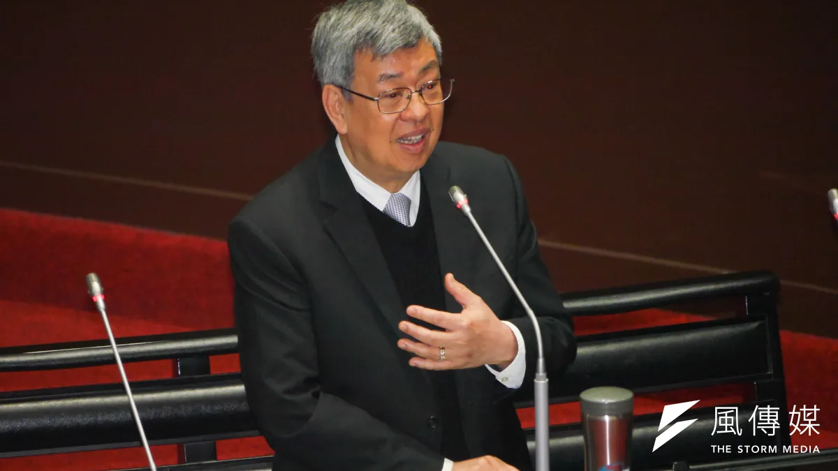 針對國民黨立委提出不在籍投票的修法版本,行政院長陳建仁今(12)日受訪表示,目前行政院並沒有這方面的規劃。(蔡親傑攝)