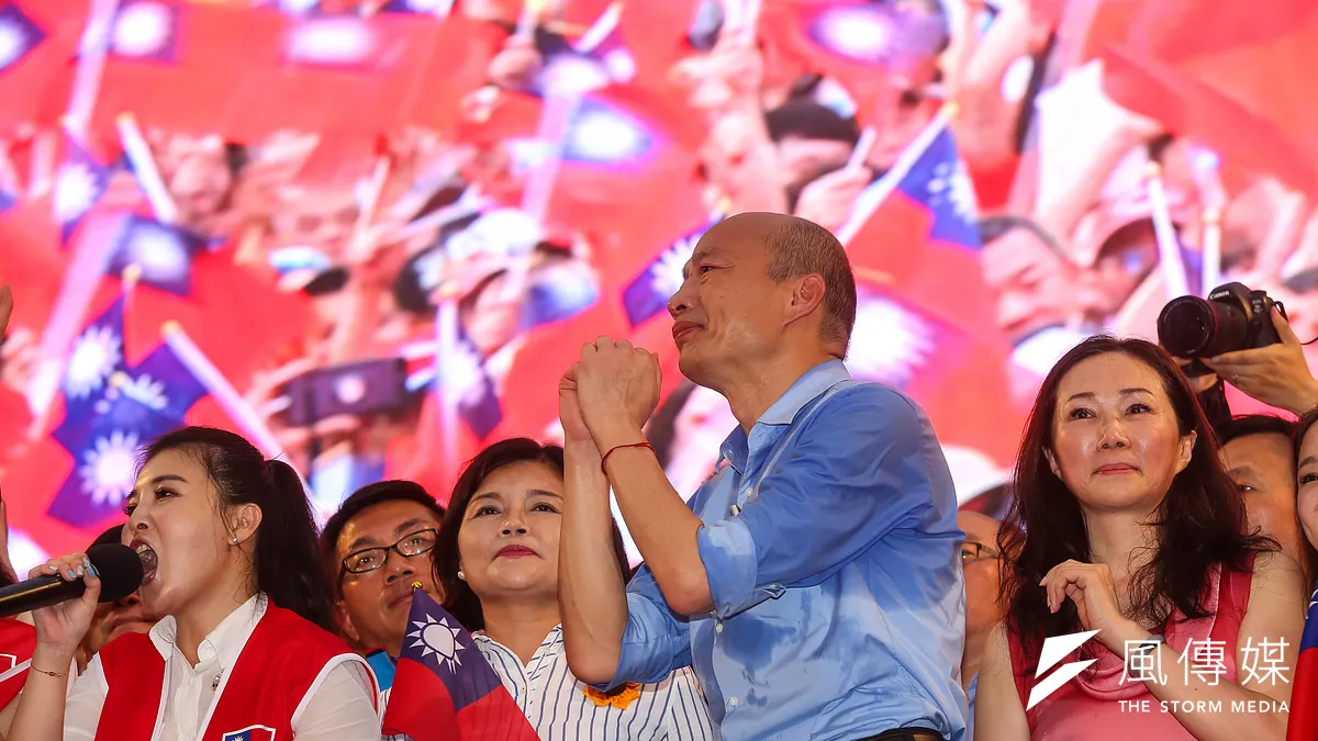 高雄市長韓國瑜1日出席凱道「決戰2020,贏回台灣」全國團結造勢大會。(顏麟宇攝)