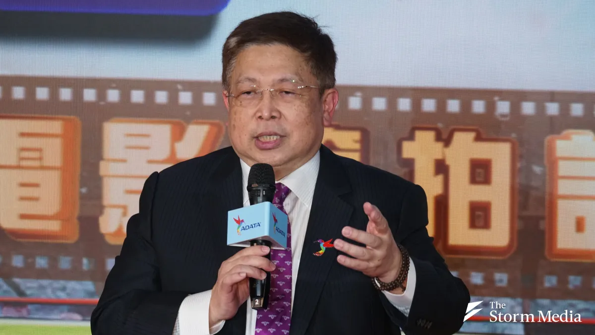 ADATA Technology is planning to produce a film titled "Road to Champion." Pictured is ADATA Chairman David Chen (Chen Li-bai). (Photo by Tsai Chin-chieh)