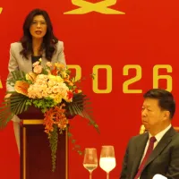 中國國民黨主席鄭麗文7日率團訪問大陸展開「2026和平之旅」。圖為中共中央台辦主任宋濤於南京東郊國賓館「和平廳」幫鄭麗文舉辦歡迎晚宴。(資料照,楊騰凱攝) 中國國民黨主席鄭麗文7日率團訪問大陸展開「2026和平之旅」。圖為中共中央台辦主任宋濤於南京東郊國賓館「和平廳」幫鄭麗文舉辦歡迎晚宴。(資料照,楊騰凱攝)