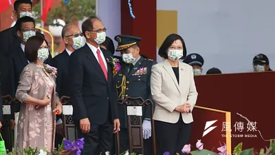 總統蔡英文發表國慶演說。(顏麟宇攝)