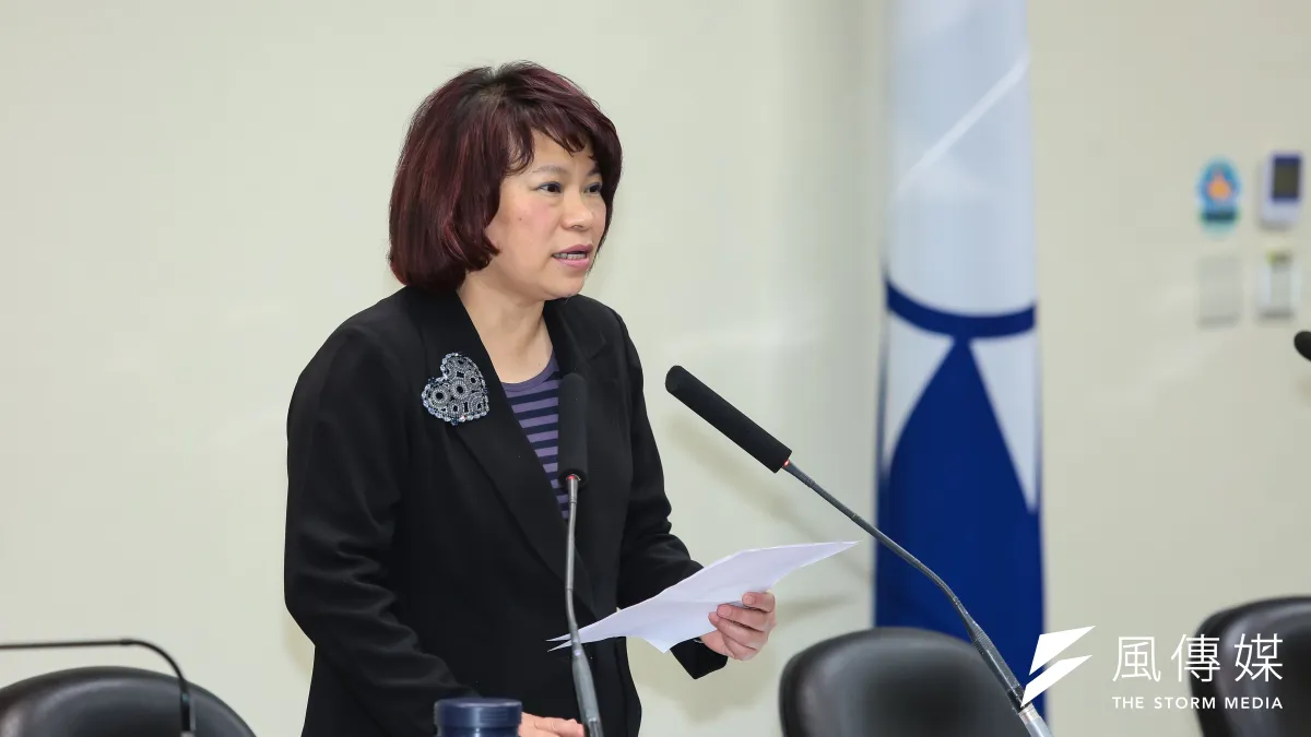 國民黨代理主席黃敏惠20日首次主持中常會,並於會上發言。(顏麟宇攝)