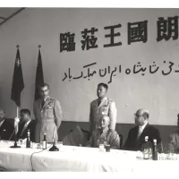 In May 1958, Iranian Shah Pahlavi (standing, left) led a delegation on a six-day visit to Taiwan. (National Cultural Memory Bank) In May 1958, Iranian Shah Pahlavi (standing, left) led a delegation on a six-day visit to Taiwan. (National Cultural Memory Bank)