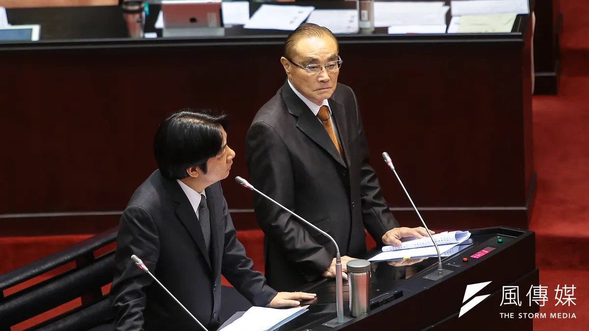 國防部長馮世寬於立院備詢。(顏麟宇攝)