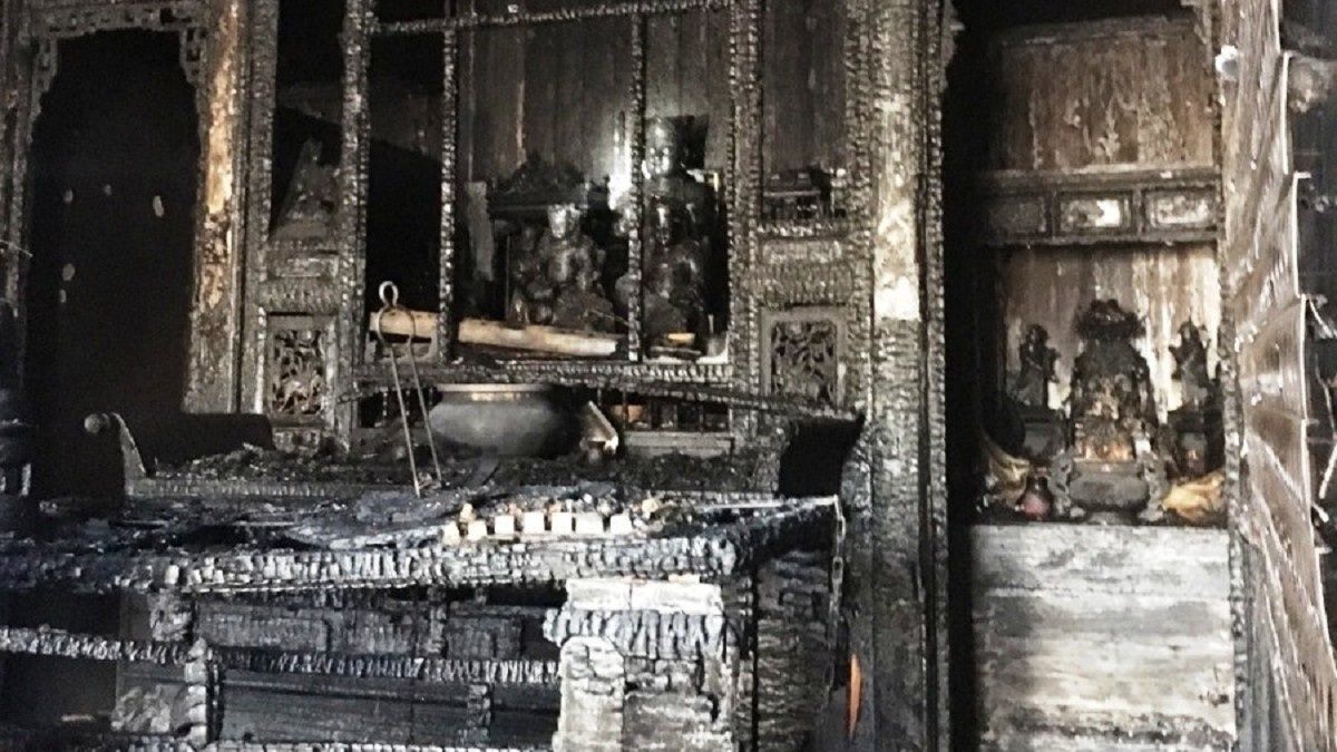 鹿港縣定古蹟鳳山寺遭祝融 建物及珍貴文物幾近全毀 鹿港縣定古蹟鳳山寺遭祝融 建物及珍貴文物幾近全毀