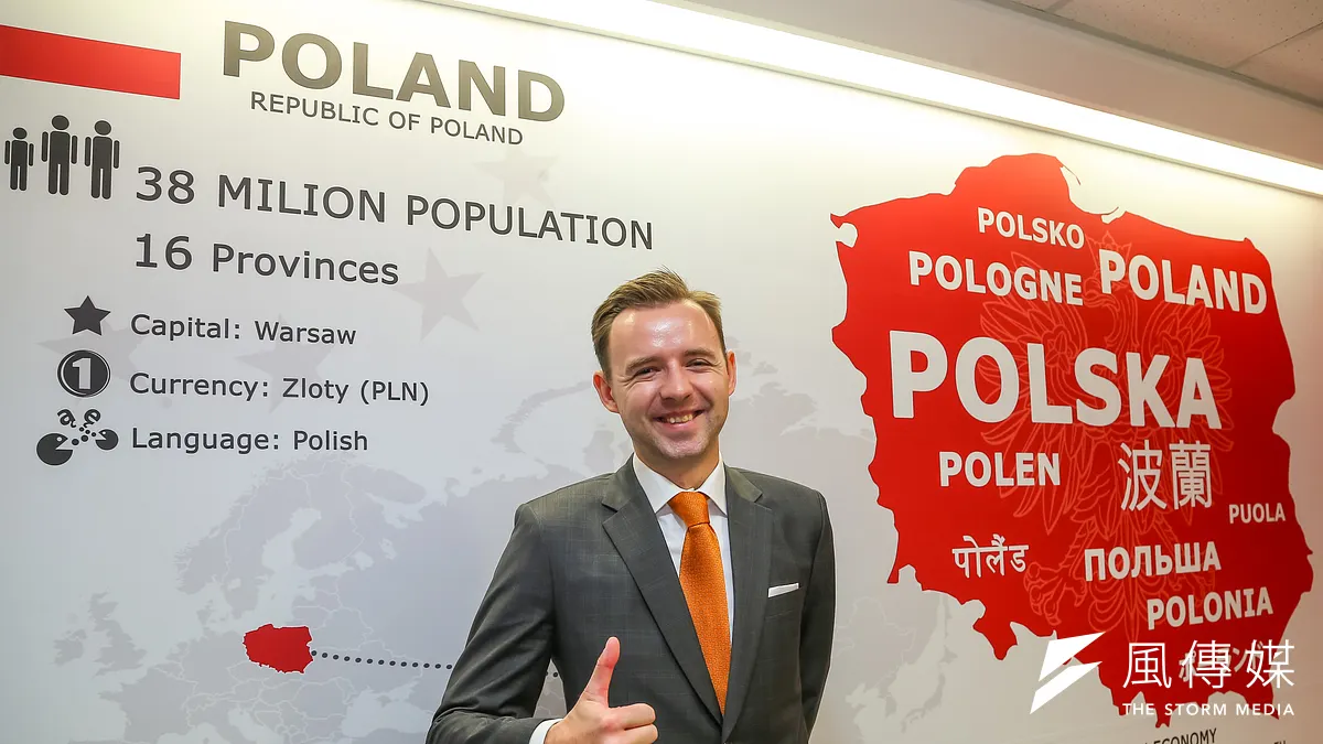 波蘭臺北辦事處代理處長李波(Bartosz Ryś)專訪。(顏麟宇攝)