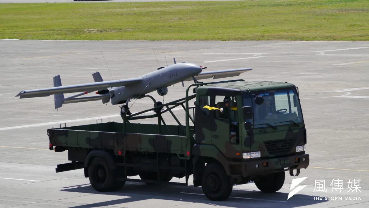 中山科學研究院研發的陸軍「銳鳶無人機系統」,獲得中東國家極高的詢問度。(朱明攝)