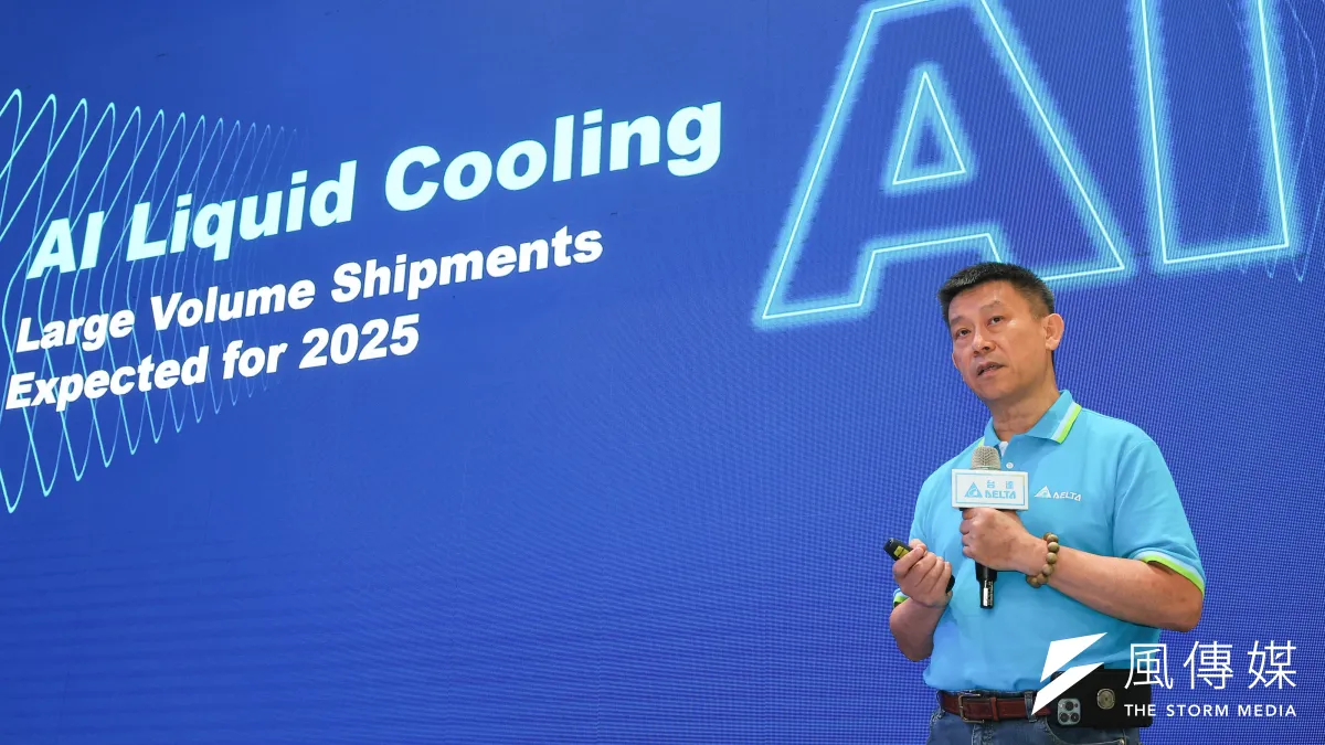 台達董事長暨執行長鄭平5日出席「解密 Cloud to Edge AI」主題講座。(顏麟宇攝)