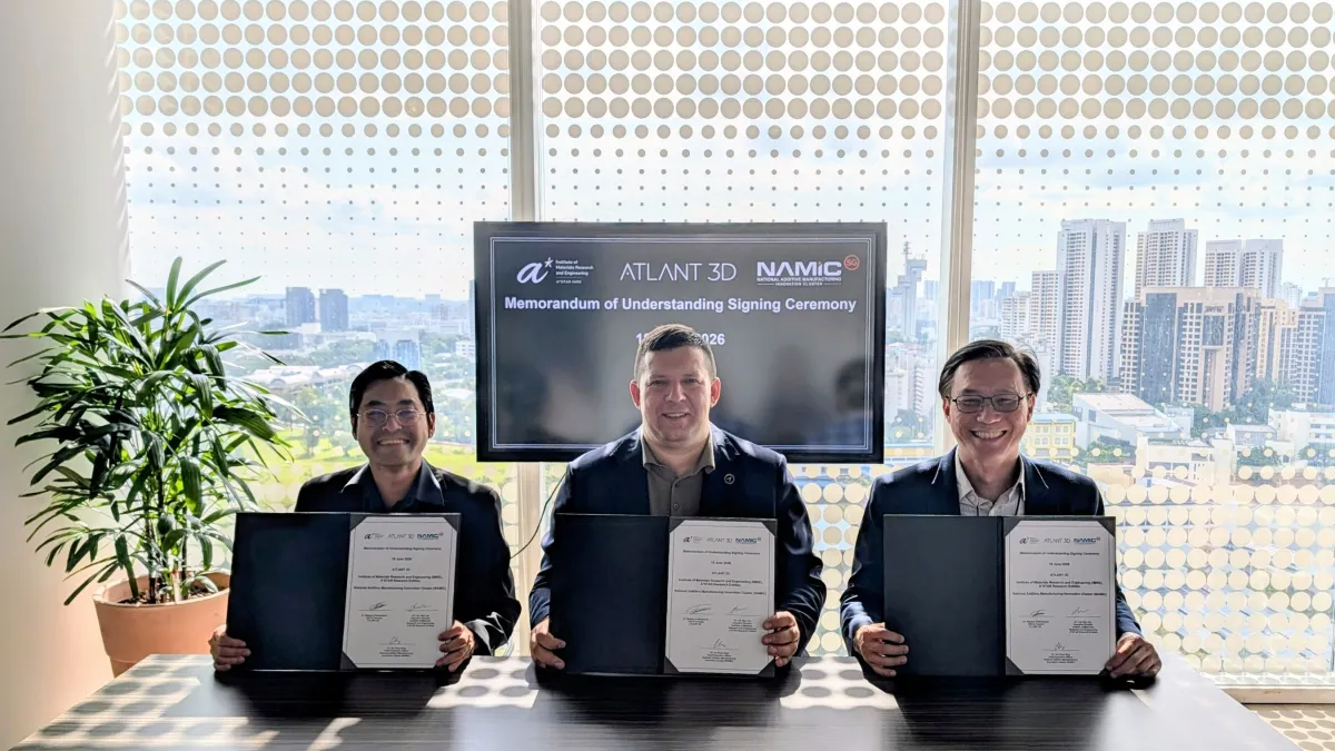 ATLANT 3D, A*STAR IMRE and NAMIC Sign MoU to Advance AI-Driven Materials Discovery in Singapore