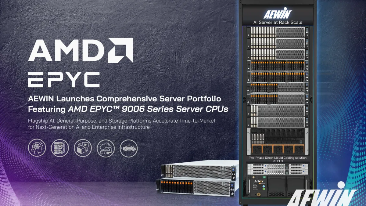 Qisda Group's AEWIN Launches Comprehensive Server Portfolio Featuring AMD EPYC™ 9006 Series Server CPUs