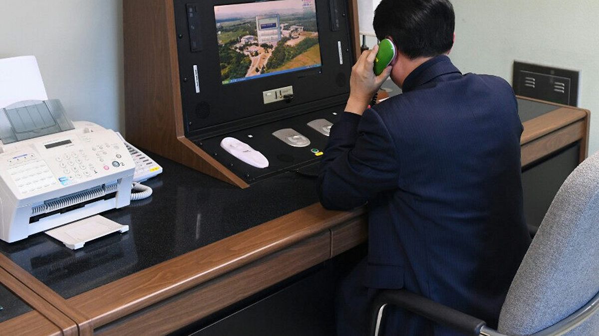 南北韓3日透過板門店聯絡管道接上線。(美聯社) 南北韓3日透過板門店聯絡管道接上線。(美聯社)