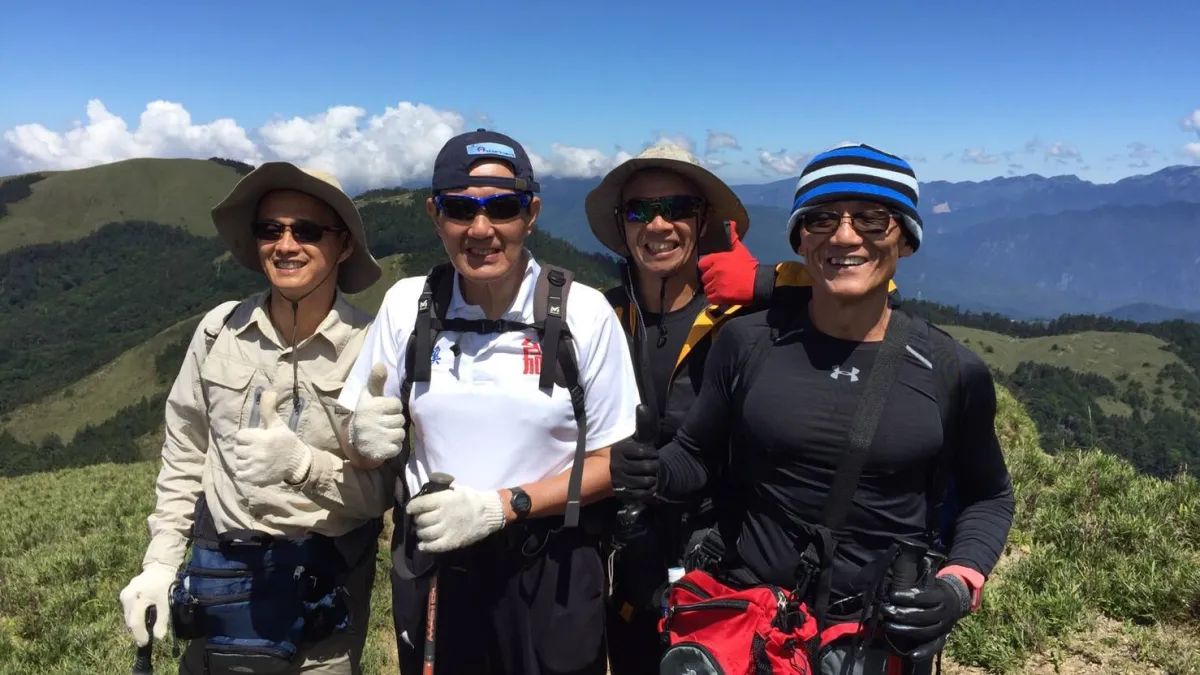 為了玉山攻頂做準備,前總統馬英九8月初已先 登合歡山。(馬英九臉書)