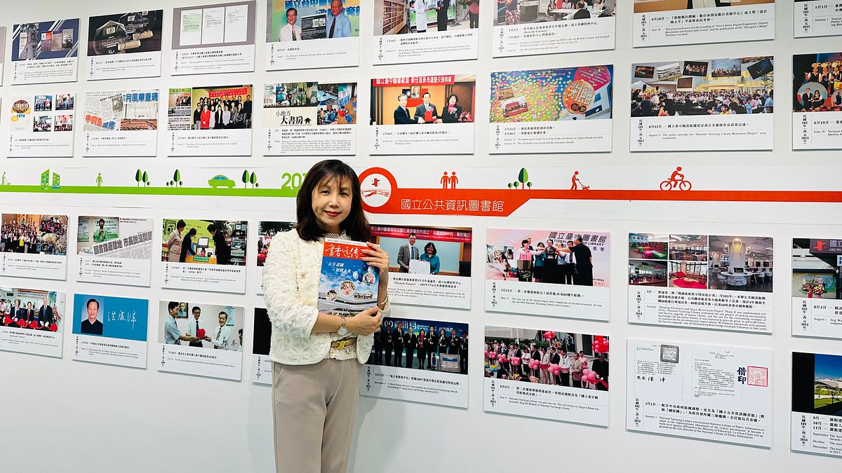國立公共資訊圖書館館長馬湘萍強調,面對現代科技進步,國資圖已經邁向更多元的圖書服務,跟其期生活文教需求。(圖/王秀禾攝) 國立公共資訊圖書館館長馬湘萍強調,面對現代科技進步,國資圖已經邁向更多元的圖書服務,跟其期生活文教需求。(圖/王秀禾攝)