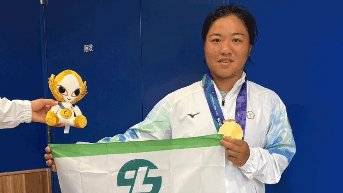 土地銀行女子網球隊預備隊員梁恩碩勇奪2026愛知名古屋亞洲運動會女子雙打金牌