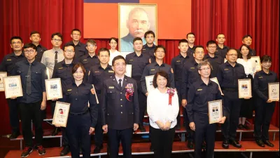 嘉市警局歡慶警察節舉辦慶祝大會。(圖/嘉義市政府提供)