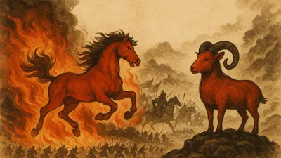 丙午、丁未再次逼近,赤馬紅羊的古老預言也正被重新喚醒。(圖/ChatGPT生成)