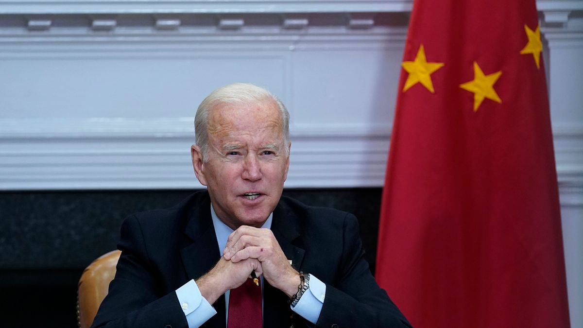 2021年拜習會,拜登與習近平11月16日舉行視訊會議(AP) 2021年拜習會,拜登與習近平11月16日舉行視訊會議(AP)