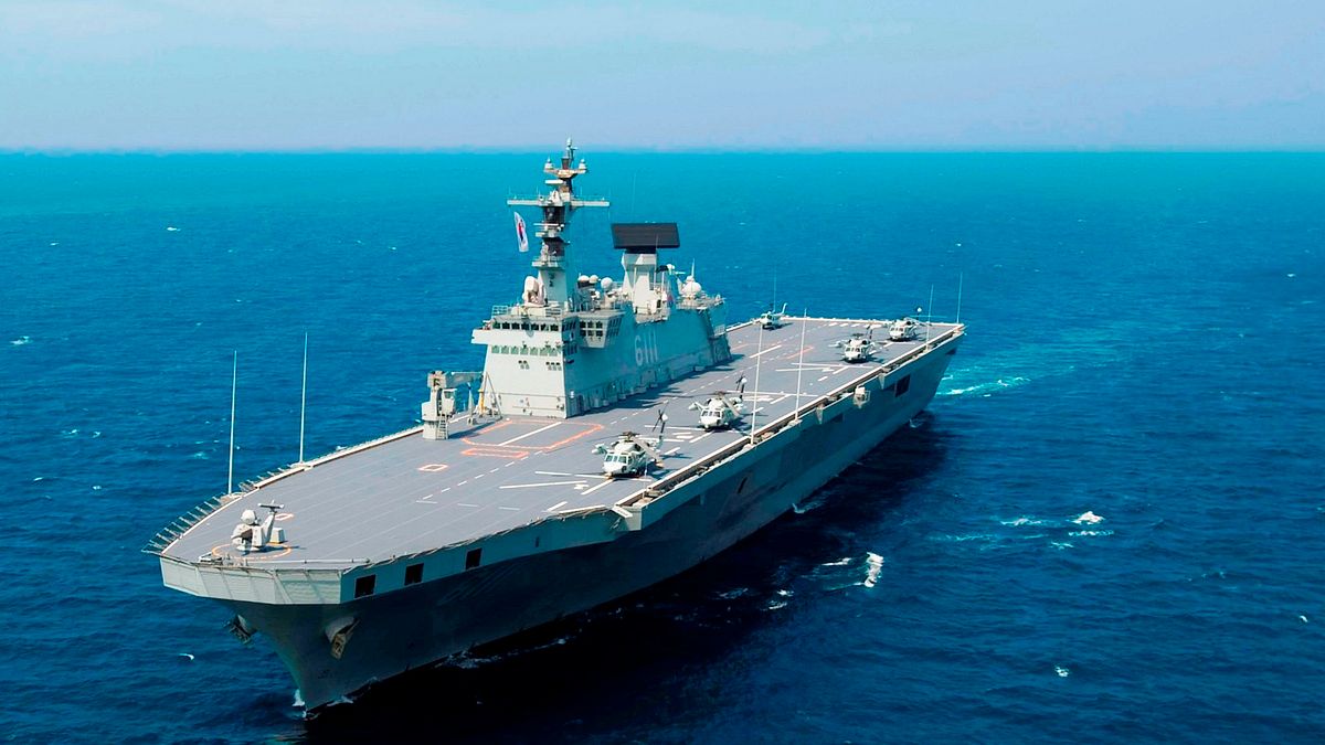 南韓「獨島號」兩棲突擊艦。(維基百科/公用領域) 南韓「獨島號」兩棲突擊艦。(維基百科/公用領域)