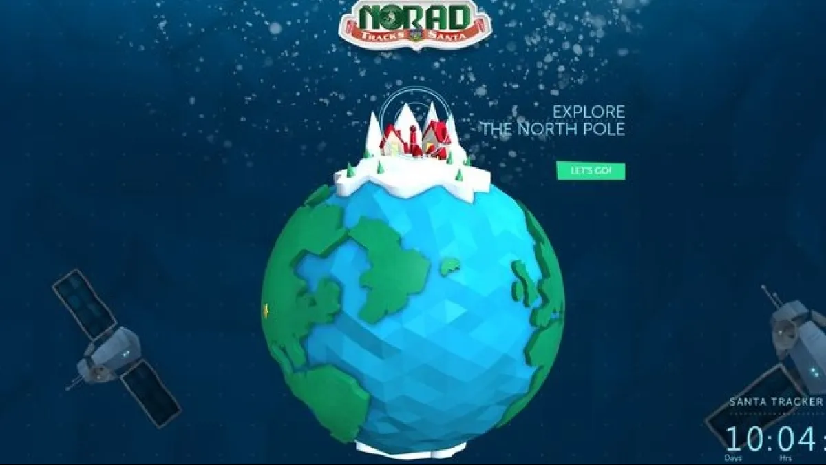 美國NORAD的耶誕老人追蹤器將於12月24日啟動。(取自官網)