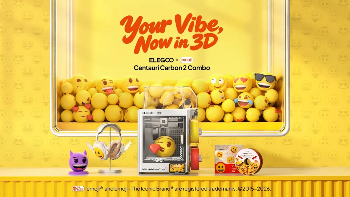 Creative Expression Takes Shape: ELEGOO Partners with emoji® - The Iconic Brand for a Special Co-Branded 3D Printer Centauri Carbon 2 Combo Edition