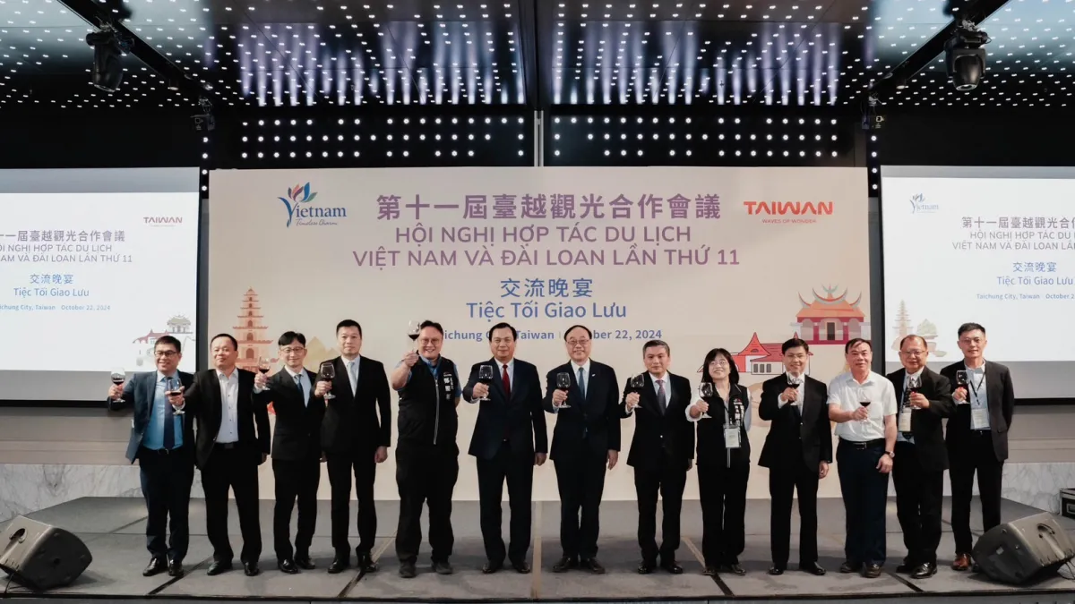 台越觀光合作會議晚宴大合照。 圖/臺中市政府提供
