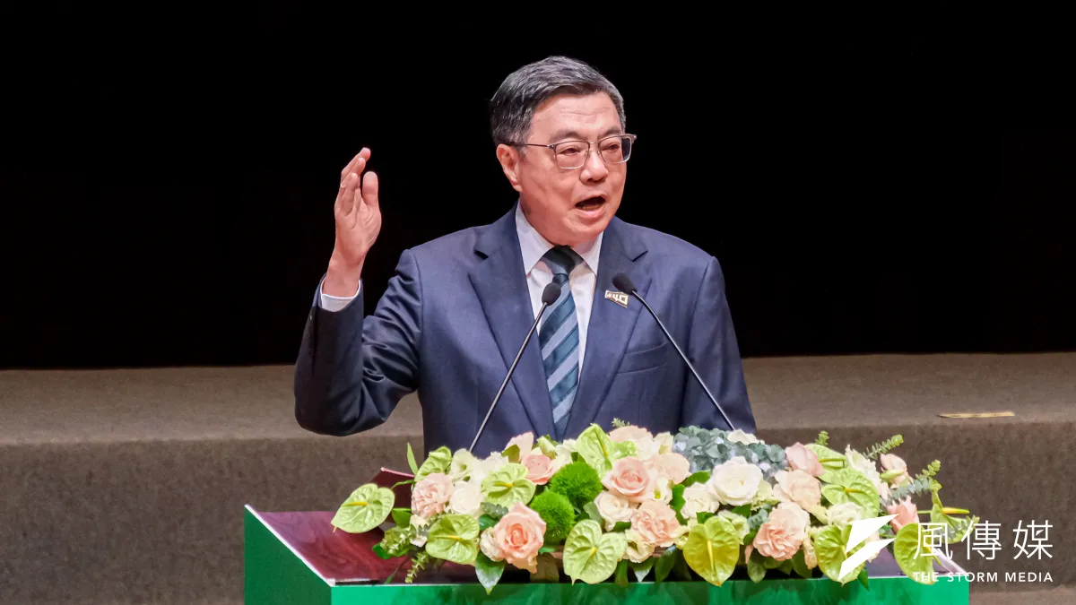 行政院長卓榮泰出席民進黨全國黨員代表大會。(劉偉宏攝)