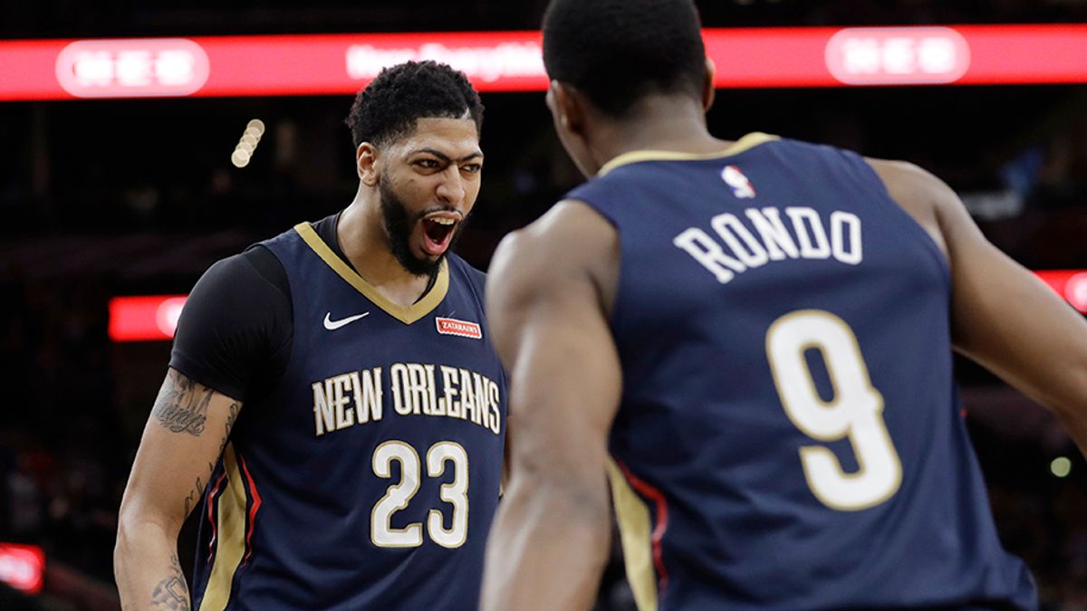 鵜鶘戴維斯(左)與郎多(右)高水準表現,帶領鵜鶘擊敗黃蜂終止連敗。(美聯社) 鵜鶘戴維斯(左)與郎多(右)高水準表現,帶領鵜鶘擊敗黃蜂終止連敗。(美聯社)