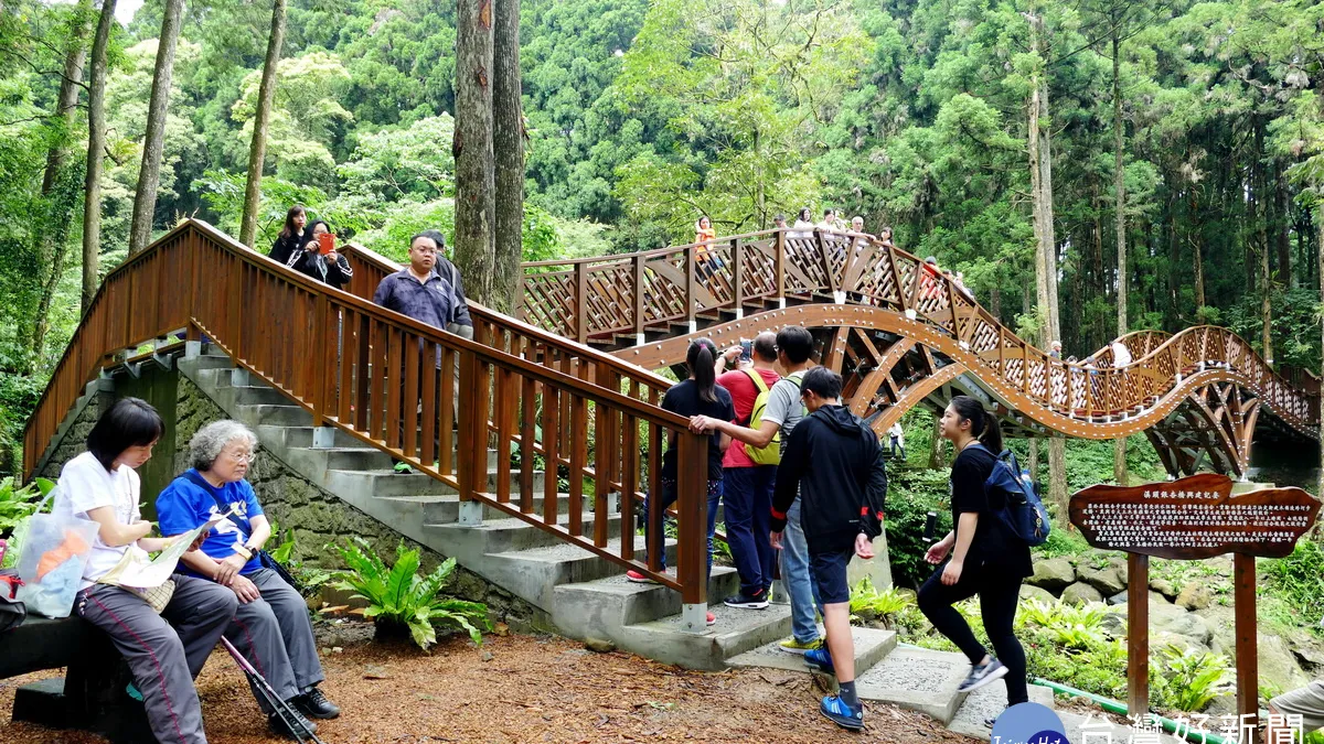 全台最長木結構橋樑 溪頭「銀杏橋」啟用