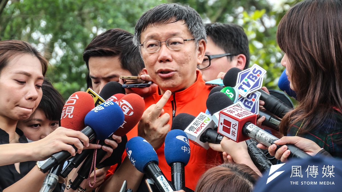 台北市長柯文哲30日出席 2016 EcoFair生態博覽會開幕式,接受媒體訪問。(王德為攝) 台北市長柯文哲30日出席 2016 EcoFair生態博覽會開幕式,接受媒體訪問。(王德為攝)