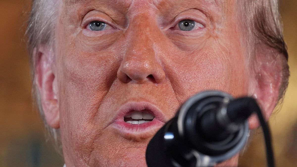 2024年12月16日,美國總統當選人川普在海湖莊園召開記者會。(美聯社) 2024年12月16日,美國總統當選人川普在海湖莊園召開記者會。(美聯社)