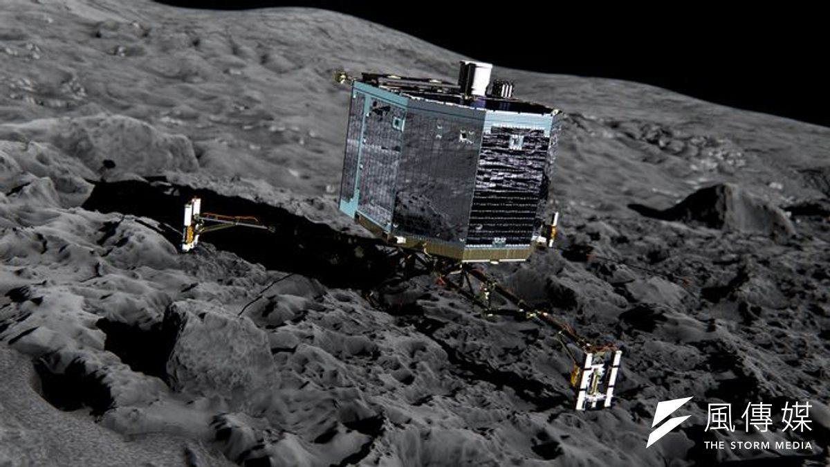 「菲萊號」登陸器,登陸彗星「67P/丘留莫夫─格拉西緬科」,這是想像圖(ESA) 「菲萊號」登陸器,登陸彗星「67P/丘留莫夫─格拉西緬科」,這是想像圖(ESA)