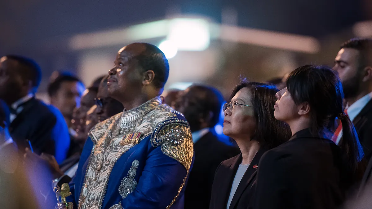 2018年4月19日,蔡英文總統出席史瓦濟蘭國王恩史瓦蒂三世生日宴(總統府)