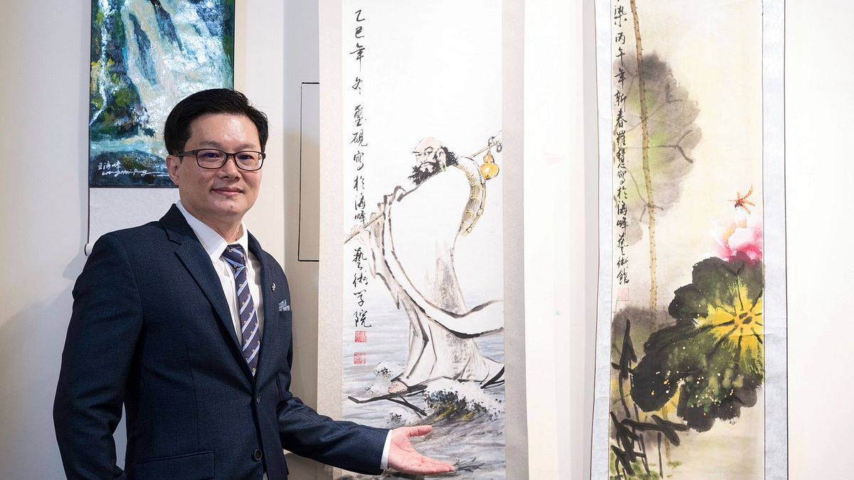 從古都筆墨走向國際舞台 徐健麟獲福岡教育委員會賞,台灣書畫福岡綻光