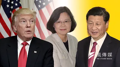 總統蔡英文上任後,兩岸關係因新政府不對「九二共識」妥協而陷低盪,外交最重要的對美關係卻在川普當選美國總統後取得歷史性突破。(風傳媒合成)