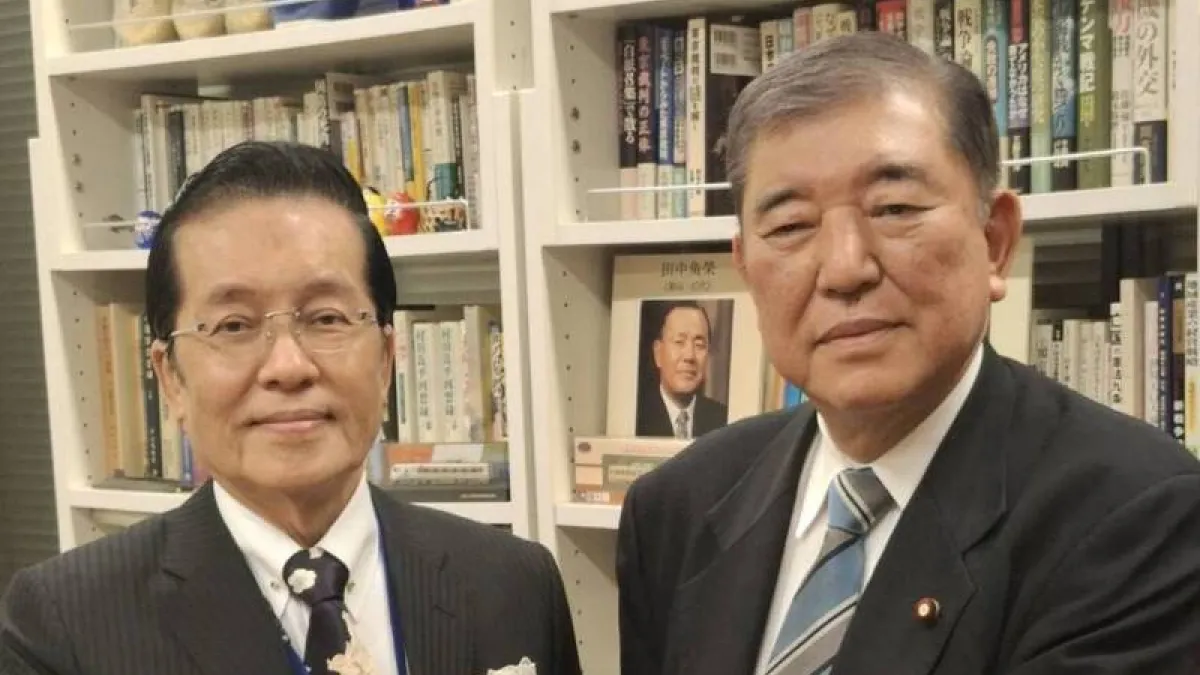 張榮恭訪日 拜會石破茂等多位參眾議員 國民黨副主席張榮恭(左)訪問日本,於16日分別拜會眾議員、前首相石破茂等多位日本參、眾議員。(國民黨提供)中央社記者劉冠廷傳真115年9月17日