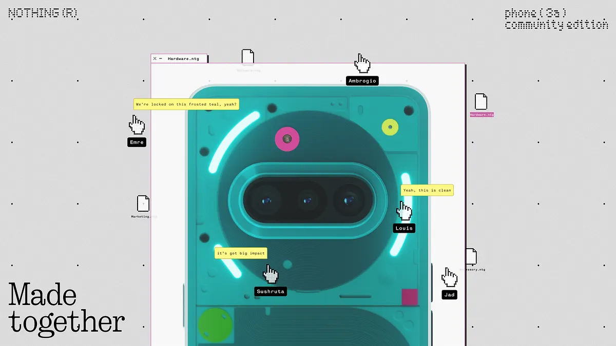 ロンドン発のNothingが、世界中のクリエイターと9カ月かけて共創した限定1000台の「Phone (3a) Community Edition」を発表した。(写真/Nothing提供) ロンドン発のNothingが、世界中のクリエイターと9カ月かけて共創した限定1000台の「Phone (3a) Community Edition」を発表した。(写真/Nothing提供)