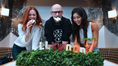Rawvana in a party with DJ Moby and actress Kristin Bauer
