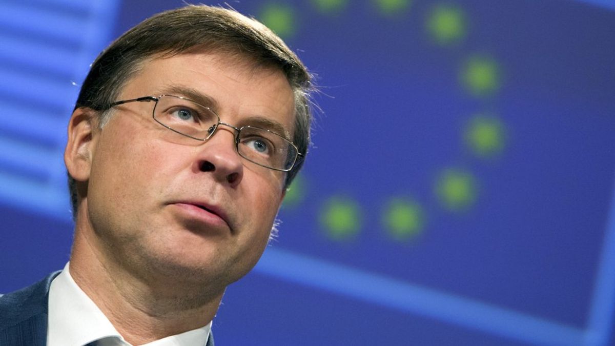 負責貿易事務的歐委會副主席東布羅夫斯基斯(Valdis Dombrovskis)。(美聯社) 負責貿易事務的歐委會副主席東布羅夫斯基斯(Valdis Dombrovskis)。(美聯社)