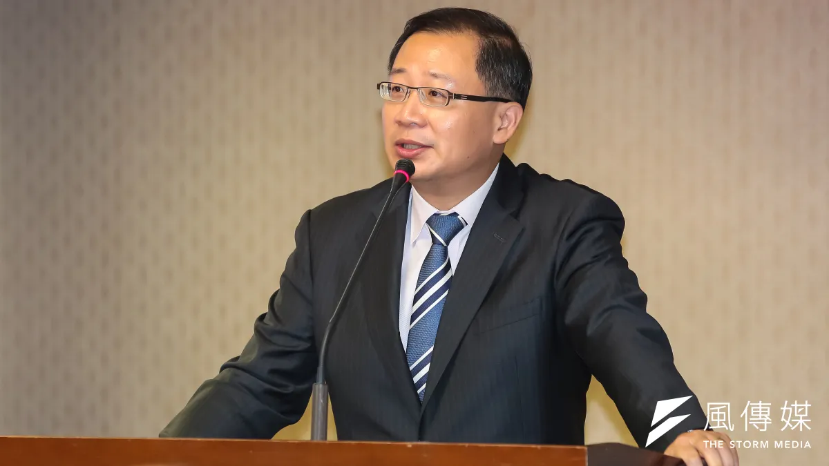 國民黨立委吳志揚於公聽會上發言。(顏麟宇攝)