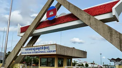 柬埔寨逮捕12名台籍詐欺嫌犯,當局表示將遣送大陸。圖為柬埔寨金邊國際機場(取自google map)