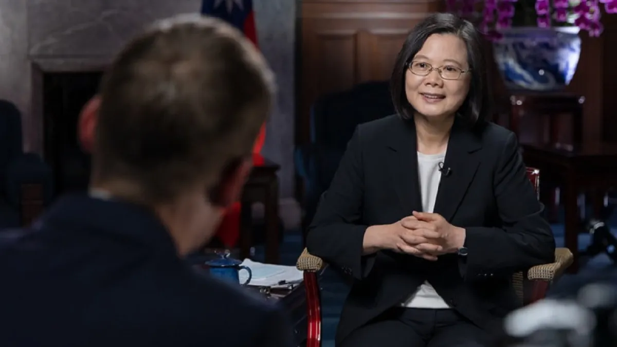 蔡英文總統接受CNN專訪。(總統府官網)