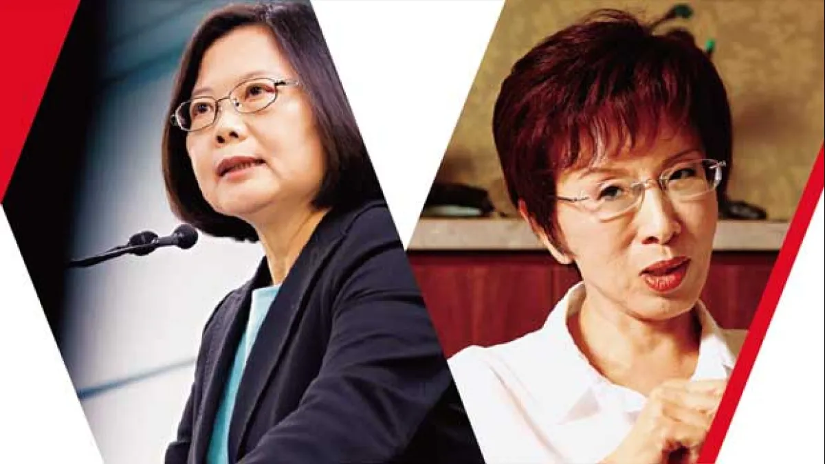 台灣總統選舉史上首度女女大對決(攝影者.曾千倚、駱裕隆)