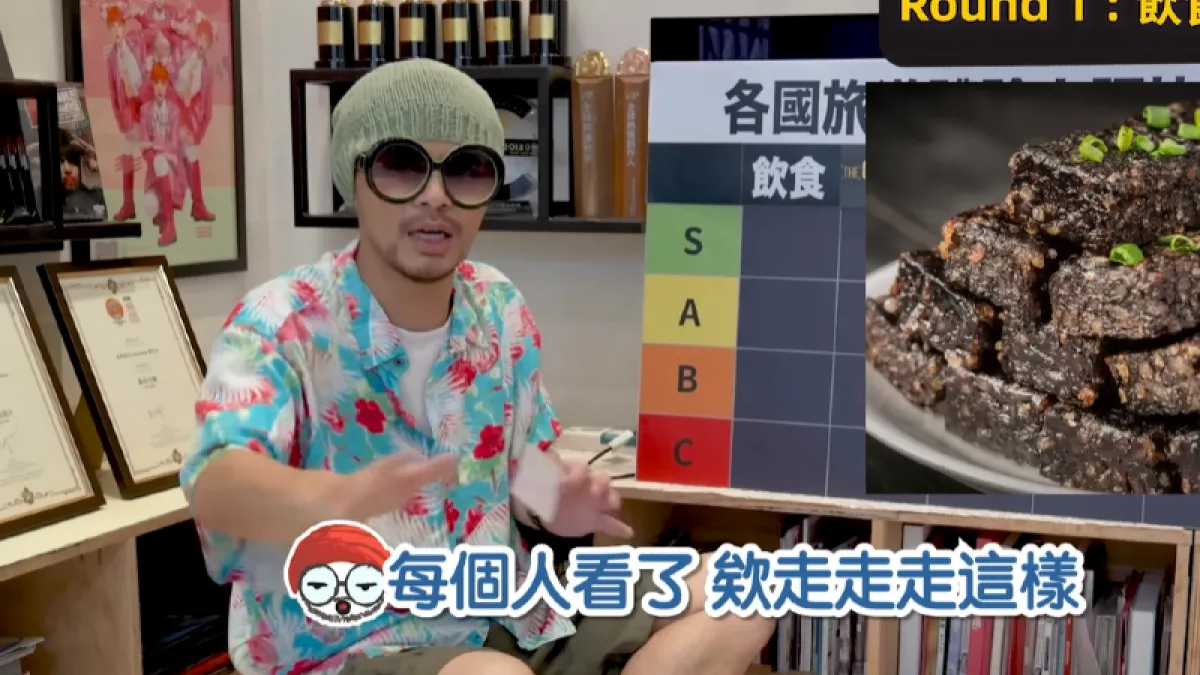 黃明志分析亞洲6國旅遊體驗。(圖/翻攝自Youtube「 The Geebai Team 擊敗人團隊」)