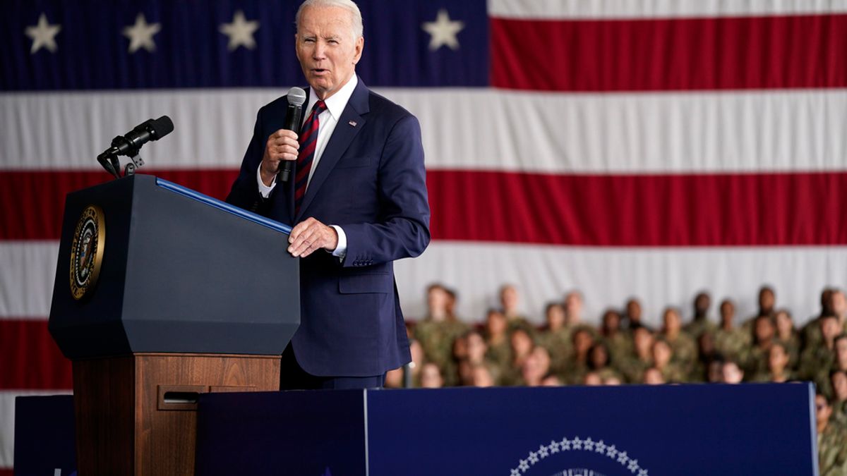 2023年9月11日,美國總統拜登在阿拉斯加的美軍基地發表談話,紀念九一一事件22週年。 (美聯社) 2023年9月11日,美國總統拜登在阿拉斯加的美軍基地發表談話,紀念九一一事件22週年。 (美聯社)